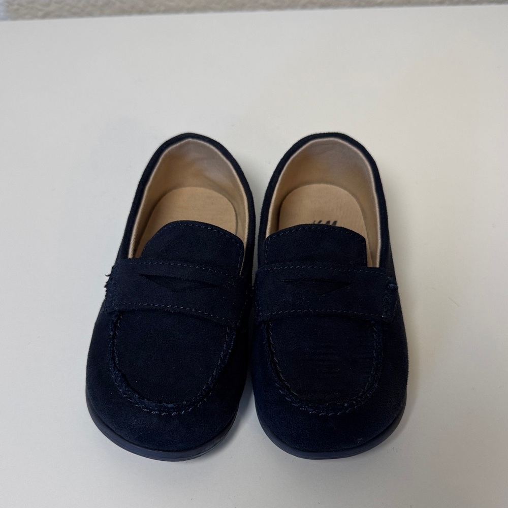 H&M Navy Suede Kids Loafers